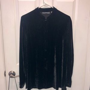 Velvet button up